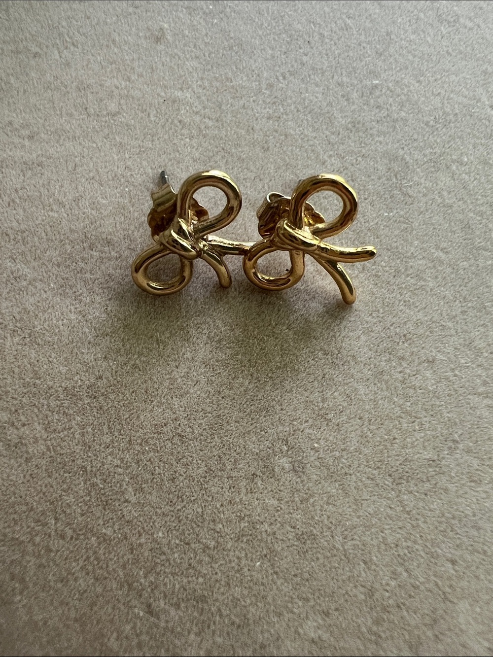 Madewell Shiny Gold Bow Stud Earrings